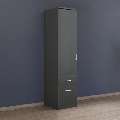 Rauch Celle Matt 47cm 1 LH Door Wardrobe with Drawer - Metallic Dark Grey