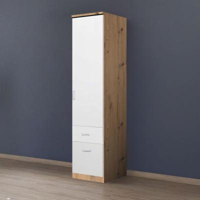 Rauch Celle Matt 47cm 1 RH Door Wardrobe with Drawer - Artisan Oak and Alpine White