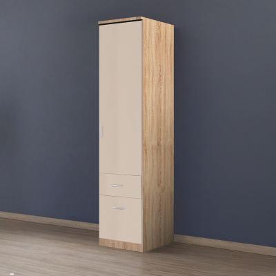 Rauch Celle Matt 47cm 1 RH Door Wardrobe with Drawer - Sonoma Oak and Champagne