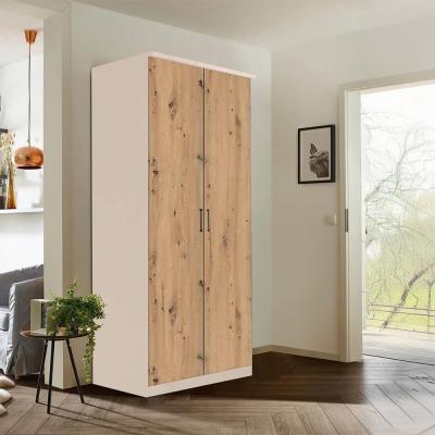 Rauch Celle Matt 91cm 2 Door Wardrobe - Champagne and Artisan Oak