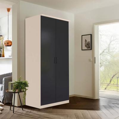 Rauch Celle Matt 91cm 2 Door Wardrobe - Champagne and Metallic Dark Grey