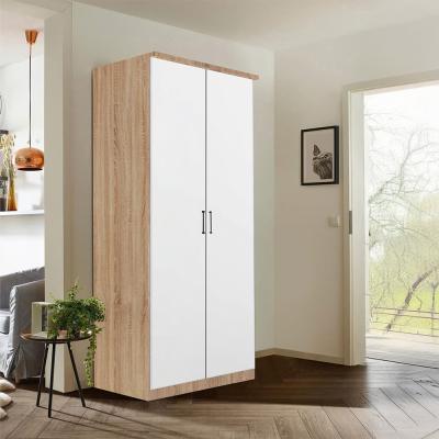 Rauch Celle Matt 91cm 2 Door Wardrobe - Sonoma Oak and Alpine White