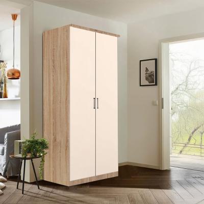 Rauch Celle Matt 91cm 2 Door Wardrobe - Sonoma Oak and Champagne