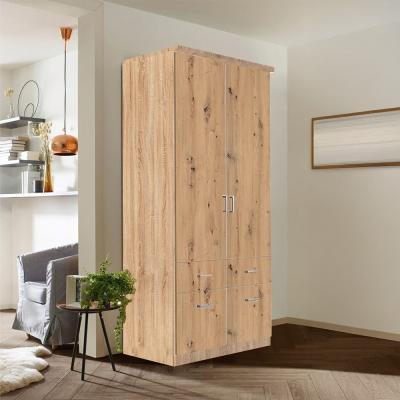 Rauch Celle Matt 91cm 2 Door Wardrobe with Drawer - Sonoma Oak and Artisan Oak