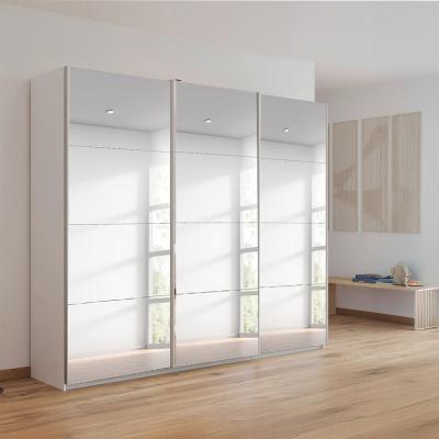 Rauch Kulmbach 203cm 3 Door Mirrored Sliding Wardrobe - Alpine White