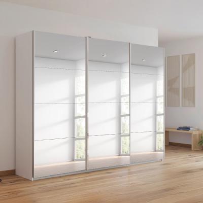 Rauch Kulmbach 271cm 3 Door Mirrored Sliding Wardrobe - Alpine White