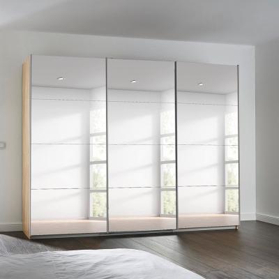 Rauch Kulmbach 271cm 3 Door Mirrored Sliding Wardrobe - Sonoma Oak
