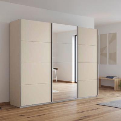 Rauch Kulmbach 271cm 3 Door Sliding Wardrobe with Mirror - Champagne