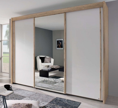 Product photograph of Rauch Amalfi Glass Sliding Wardrobe - Variation Available from Choice Furniture Superstore