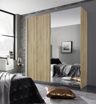 Product photograph of Essensa 2 Door Sliding Wardrobe In Oak - W 181cm from Choice Furniture Superstore