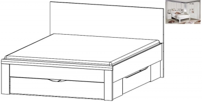 Rivera 4ft 6in Double Storage Bed in Alpine White - 140cm x 190cm