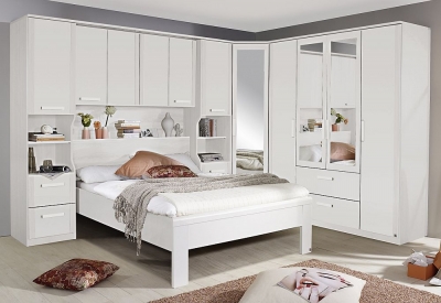 Image of Rivera Bedroom Set with 140cm Bed in Alpine White