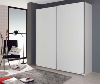 Product photograph of Sona 2 Door Sliding Wardrobe In White - W 181cm from Choice Furniture Superstore
