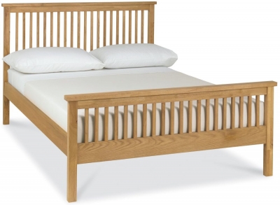 Product photograph of Bentley Designs Atlanta Oak 4ft Small Double High Footend Bed from Choice Furniture Superstore