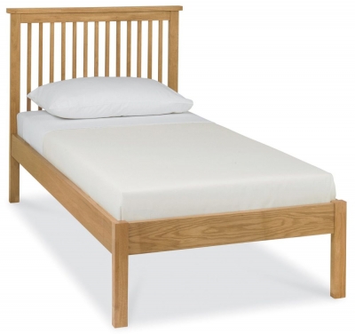 Product photograph of Bentley Designs Atlanta Oak Low Footend Bed - Comes In Single And Double Option from Choice Furniture Superstore