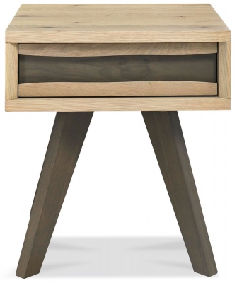 Product photograph of Bentley Designs Cadell Aged Oak 1 Drawer Lamp Table from Choice Furniture Superstore