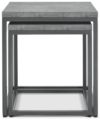 Product photograph of Bentley Designs Renzo Zinc And Dark Grey 2 Nest Of Lamp Tables from Choice Furniture Superstore
