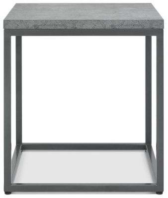 Product photograph of Bentley Designs Renzo Zinc And Dark Grey Side Table from Choice Furniture Superstore