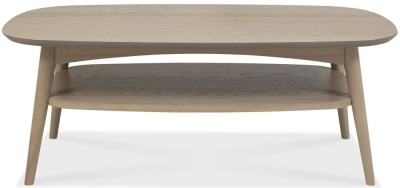 Product photograph of Bentley Designs Dansk Scandi Oak 1 Shelf Coffee Table from Choice Furniture Superstore