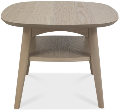 Product photograph of Bentley Designs Dansk Scandi Oak 1 Shelf Lamp Table from Choice Furniture Superstore