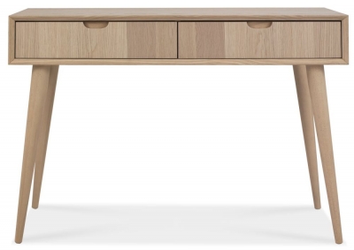 Product photograph of Bentley Designs Dansk Scandi Oak 2 Drawer Console Table from Choice Furniture Superstore