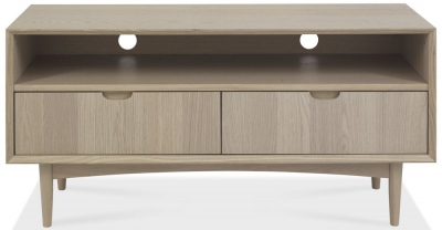 Product photograph of Bentley Designs Dansk Scandi Oak 2 Drawer Tv Unit from Choice Furniture Superstore