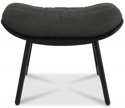 Product photograph of Bentley Designs Vintage Peppercorn Dark Grey Fabric Footstool from Choice Furniture Superstore