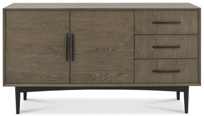 Product photograph of Bentley Designs Vintage Weathered Oak And Peppercorn 2 Door 3 Drawer Sideboard from Choice Furniture Superstore