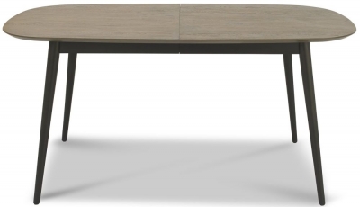 Product photograph of Bentley Designs Vintage Weathered Oak And Peppercorn 6-8 Extending Dining Table from Choice Furniture Superstore