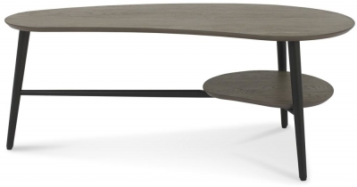 Product photograph of Bentley Designs Vintage Weathered Oak And Peppercorn Shaped Coffee Table from Choice Furniture Superstore