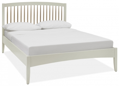 Bentley Designs Whitby Scandi Oak Soft Grey Low Footend Bedstead Comes In 4ft 6in Double And 5ft King Size Options