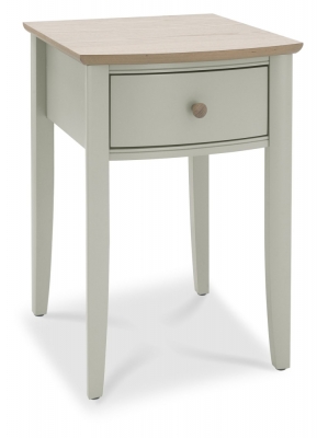 Product photograph of Bentley Designs Whitby Scandi Oak And Soft Grey 1 Drawer Bedside Cabinet from Choice Furniture Superstore