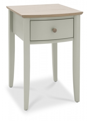 Bentley Designs Whitby Scandi Oak And Soft Grey 1 Drawer Bedside Cabinet