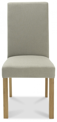 Bentley Designs Parker Silver Grey Fabric Square Back Dining Chair Sold In Pairs