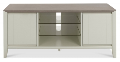 Product photograph of Bentley Designs Bergen Grey Washed Oak And Soft Grey Entertainment Unit 43in Plasma from Choice Furniture Superstore