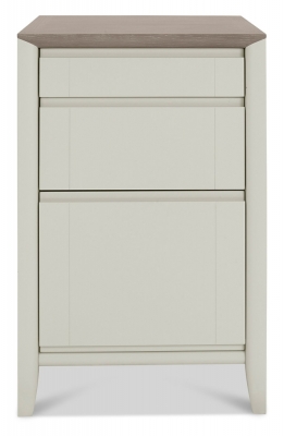 Product photograph of Bentley Designs Bergen Grey Washed Oak And Soft Grey Filing Cabinet With Drawer from Choice Furniture Superstore