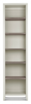 Product photograph of Bentley Designs Bergen Grey Washed Oak And Soft Grey Narrow Bookcase from Choice Furniture Superstore