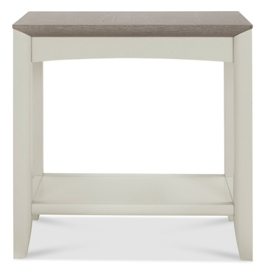Product photograph of Bentley Designs Bergen Grey Washed Oak And Soft Grey Side Table from Choice Furniture Superstore