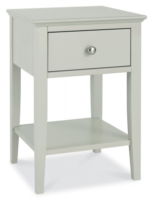 Product photograph of Bentley Designs Ashby Soft Grey 1 Drawer Bedside Cabinet from Choice Furniture Superstore