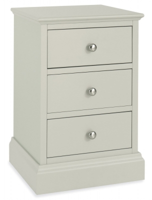 Product photograph of Bentley Designs Ashby Soft Grey 3 Drawer Bedside Cabinet from Choice Furniture Superstore