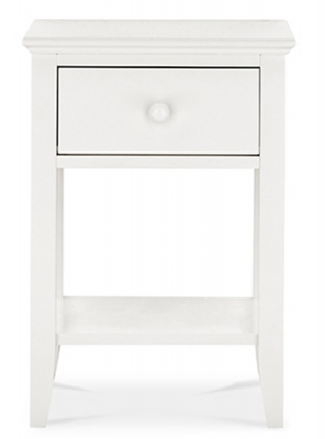 Product photograph of Bentley Designs Ashby White 1 Drawer Bedside Cabinet from Choice Furniture Superstore