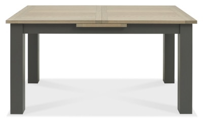 Bentley Designs Oakham Dark Grey And Scandi Oak 4 To 6 Seater Extending Dining Table