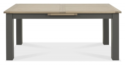 Bentley Designs Oakham Dark Grey And Scandi Oak 6 To 8 Seater Extending Dining Table