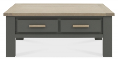 Product photograph of Bentley Designs Oakham Dark Grey And Scandi Oak Coffee Table With Drawer from Choice Furniture Superstore
