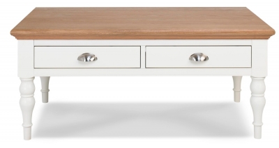 Product photograph of Bentley Designs Hampstead Two Tone Coffee Table - Turned Leg from Choice Furniture Superstore