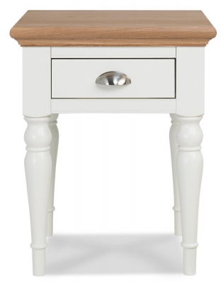 Product photograph of Bentley Designs Hampstead Two Tone Lamp Table - Turned Leg from Choice Furniture Superstore