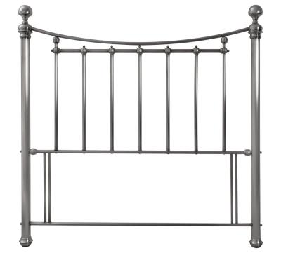 Product photograph of Bentley Designs Isabelle Antique Nickel 4ft 6in Double Headboard from Choice Furniture Superstore