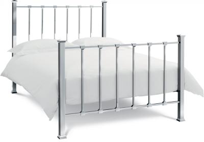 Product photograph of Bentley Designs Madison Shiny Nickel 4ft 6in Double Bedstead from Choice Furniture Superstore
