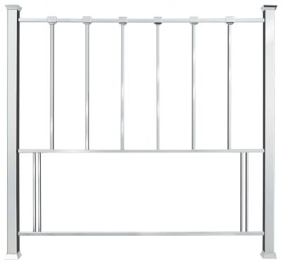 Product photograph of Bentley Designs Madison Shiny Nickel 4ft 6in Double Headboard from Choice Furniture Superstore