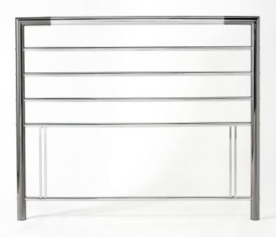 Product photograph of Bentley Designs Urban Shiny Nickel And Black 3ft Single Headboard from Choice Furniture Superstore
